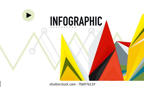 Modern triangle presentation template. Business design background, brochure or flyer concept or geometric web banner