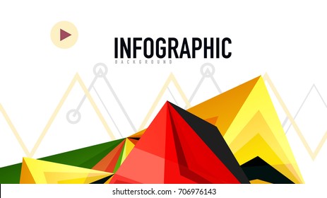 Modern triangle presentation template. Business design background, brochure or flyer concept or geometric web banner