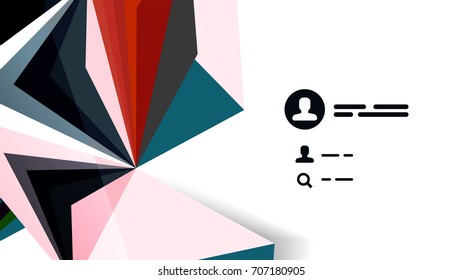 Modern triangle presentation template. Business design background, brochure or flyer concept or geometric web banner