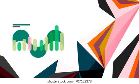 Modern triangle presentation template. Business design background, brochure or flyer concept or geometric web banner