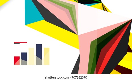 Modern triangle presentation template. Business design background, brochure or flyer concept or geometric web banner