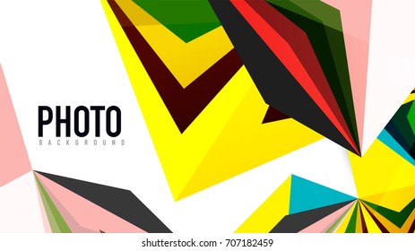 Modern triangle presentation template. Business design background, brochure or flyer concept or geometric web banner