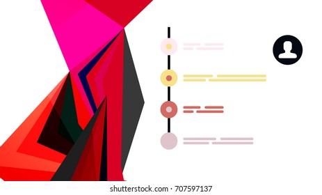 Modern triangle presentation template. Business design background, brochure or flyer concept or geometric web banner