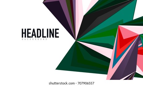 Modern triangle presentation template. Business design background, brochure or flyer concept or geometric web banner