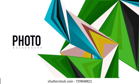 Moderne Dreieck-Präsentationsvorlage. Hintergrund für Geschäftsdesign, Broschüre oder Flyer-Konzept oder geometrischer Webbanner