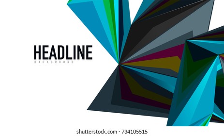 Plantilla de presentación triangular moderna. Fondo de diseño de negocio, concepto de folleto o volante o banner web geométrico