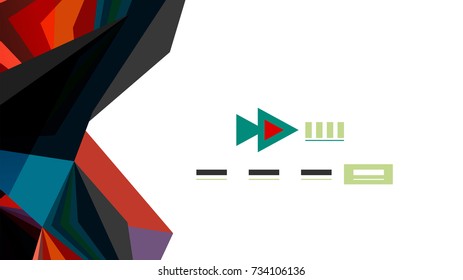 Modern triangle presentation template. Business design background, brochure or flyer concept or geometric web banner
