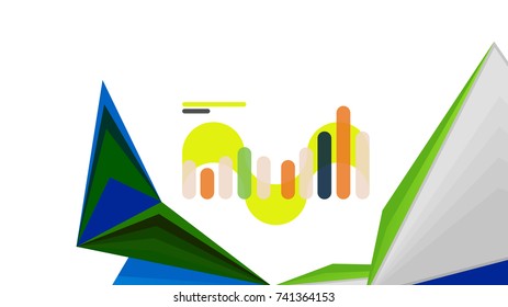 Modern triangle presentation template. Business design background, brochure or flyer concept or geometric web banner