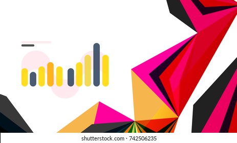 Modern triangle presentation template. Business design background, brochure or flyer concept or geometric web banner