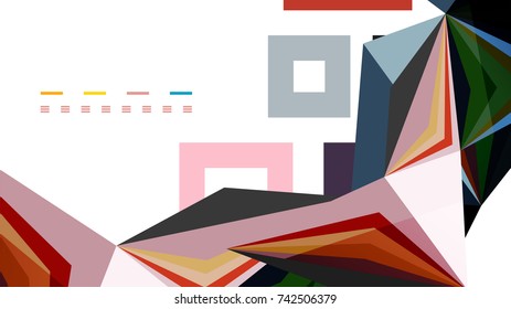 Modern triangle presentation template. Business design background, brochure or flyer concept or geometric web banner