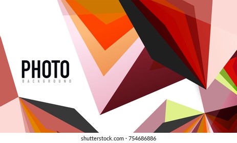 Modern triangle presentation template. Business design background, brochure or flyer concept or geometric web banner