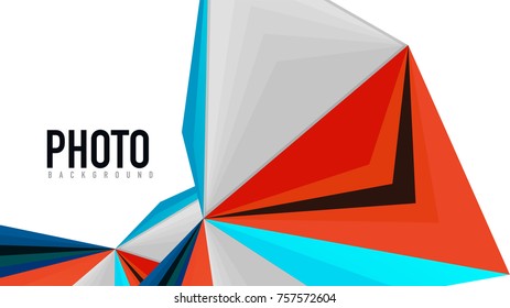Plantilla de presentación triangular moderna. Fondo de diseño de negocio, concepto de folleto o volante o banner web geométrico