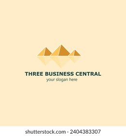  modern triangle pyramid illustration simple logo