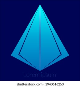 modern triangle shape logo company 