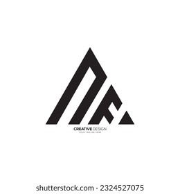 Modern triangle shape unique letter a n f creative business monogram logo. A logo. N logo. F logo
