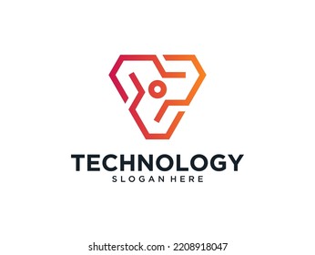 Logo für moderne Dreieck-Technologie