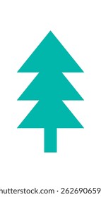 Modern triangle tree icon. Abstract symbol of a tree shape. Flat design element, brutalist style, y2k aesthetic. Suitable for contemporary graphic projects and minimalist illustrations.