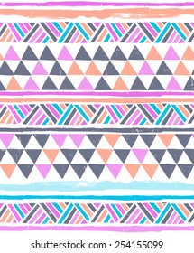 Modern Triangle Tribal stripe ~ seamless background