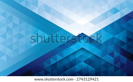 Modern triangles background, Abstract Geometric blue triangle background. Abstract Triangle shapes design. Creative ideas for business presentations, template, banner, invitation card, social media
