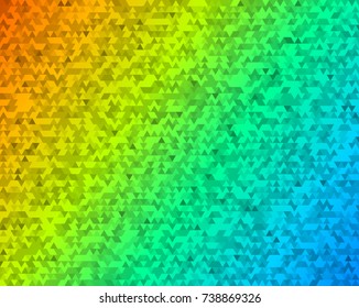 Modern triangles colors gradient background. Geometric mosaic style with random color saturation with imposition transparency for place message. Vector illustration EPS 10 for presentation template