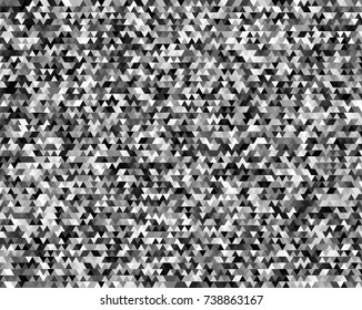 Modern triangles gray gradient background. Geometric mosaic style with random color saturation with imposition transparency for place message. Vector illustration EPS 10 for presentation template