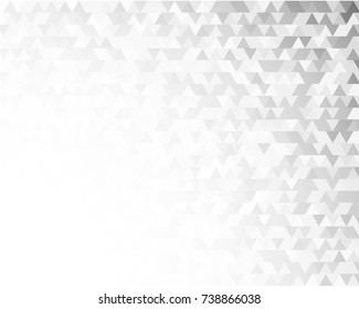 Modern triangles gray gradient background. Geometric mosaic style with random color saturation with imposition transparency for place message. Vector illustration EPS 10 for presentation template