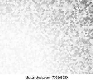 Modern triangles gray gradient background. Geometric mosaic style with random color saturation with imposition transparency for place message. Vector illustration EPS 10 for presentation template