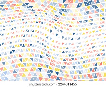 Modern triangles halftone design. Fade triangular shapes banner background. Chevron triangles halftone grid.