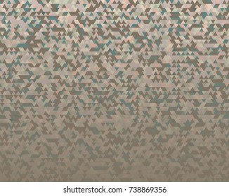 Modern triangles retro gradient background. Geometric mosaic style with random color saturation with imposition transparency for place message. Vector illustration EPS 10 for presentation template
