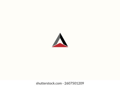 Modern Triangular Letter A or V Logo with white background. 