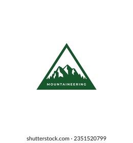 Modern triangular mountain emblem for hiking club