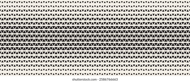 Modern triangular seamless halftone abstract pattern. Minimal vector geometric technology abstract background. Halftone triangles retro texture tech geometric pattern