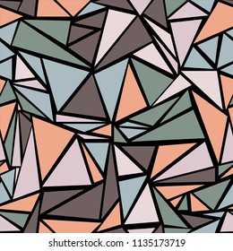 Modern triangular shapes geometric seamless background. Minimal triangles polygonal template. Urban triangle shapes minimal graphic design. for business business cover layout.