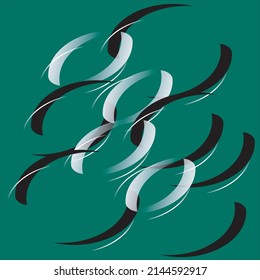 Modern tribal design with green background