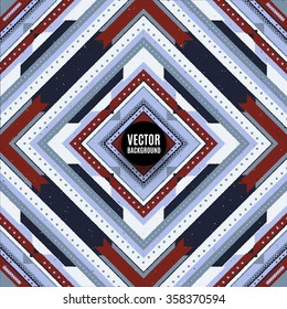 Modern tribal geometric background. Grunge colorful seamless pattern. High quality design element.