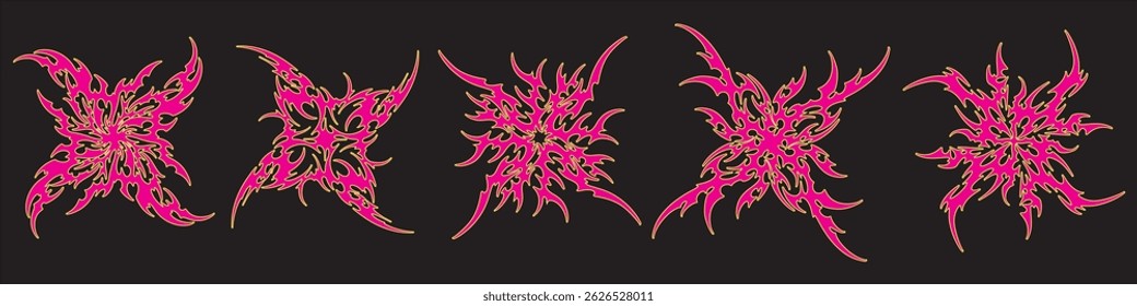 Modern Tribal Tatto Graphic, Cyber Tribal 