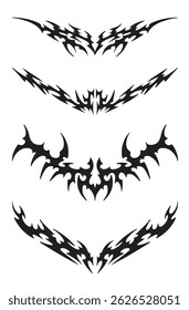 Modern Tribal Tatto Graphic, Cyber Tribal 