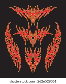 Modern Tribal Tatto Graphic, Cyber Tribal 
