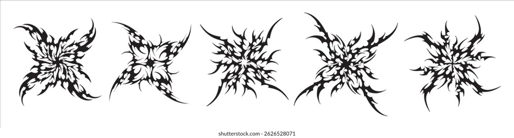 Modern Tribal Tatto Graphic, Cyber Tribal 