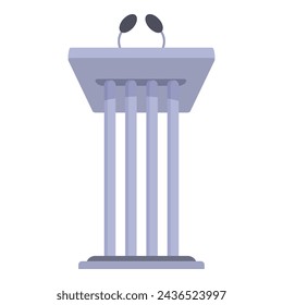 Modern tribune icon cartoon vector. Public show object. Audience stand