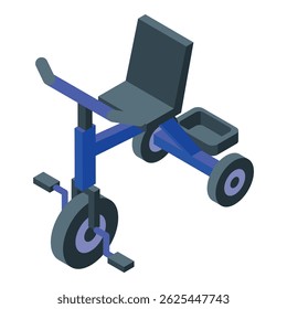 Modern tricycle is standing still, showing the concept of sustainable urban transportation