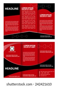 Modern tri-fold brochure design template 