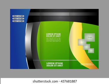 Modern tri-fold brochure design template
