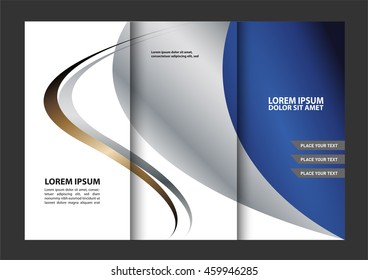 Modern tri-fold brochure design template
