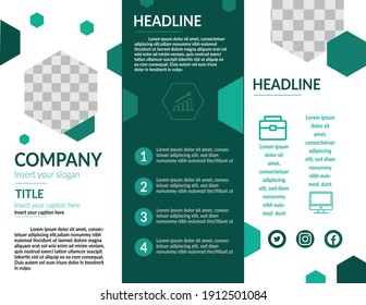  Modern Tri-fold brochure design vector