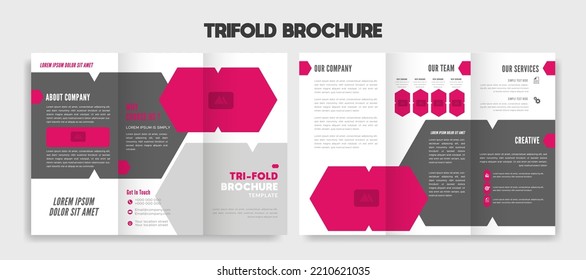 modern trifold brochure template design 