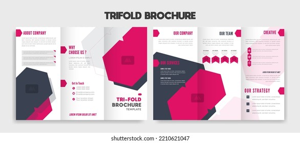 modern trifold brochure template design 