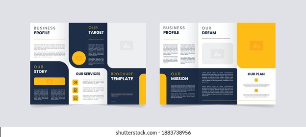 modern trifold business brochure design template