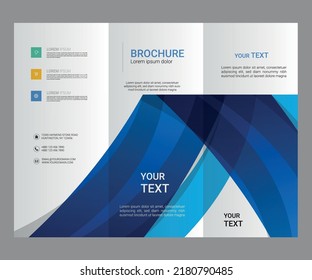 Modern trifold business brochure design template