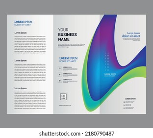 Modern trifold business brochure design template